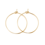 Creol - hoop i 18k forgyldt kirurgisk stål (316L). 20 mm. 1 par.